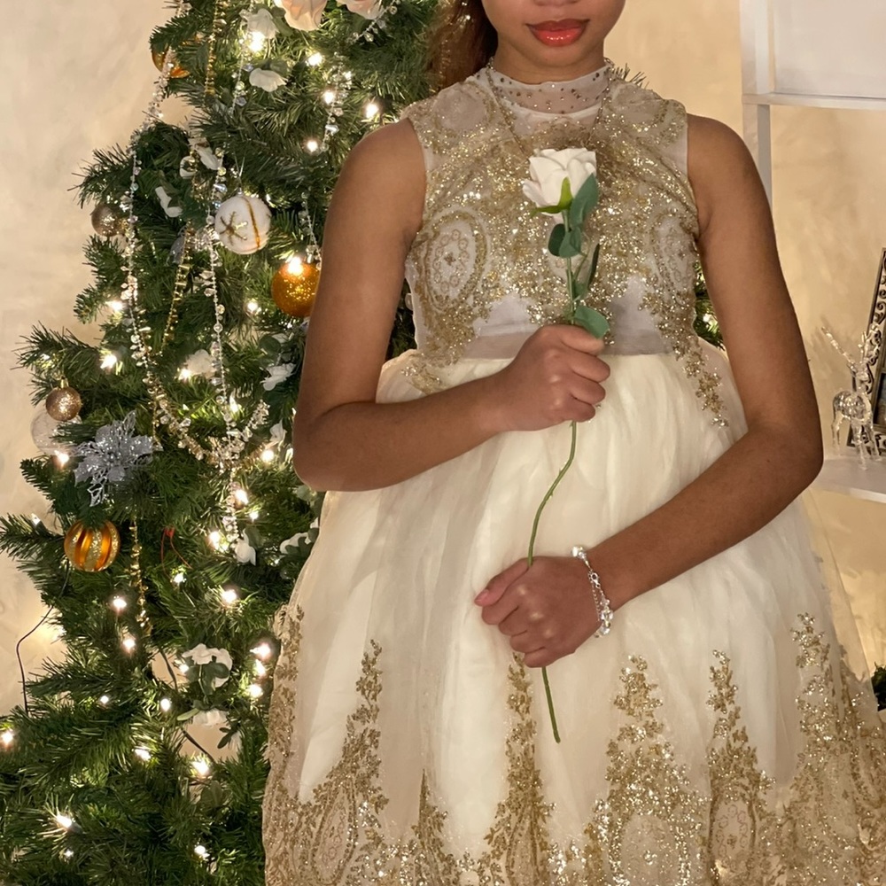 Glittering Gold Special Occasion Dress (12Y)